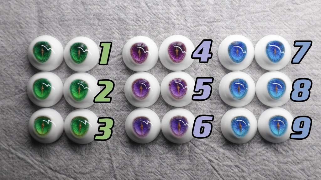 【YIYI】「宝石金瞳」ドールアイ 18mm在庫現物 レジンアイ BJD MDD