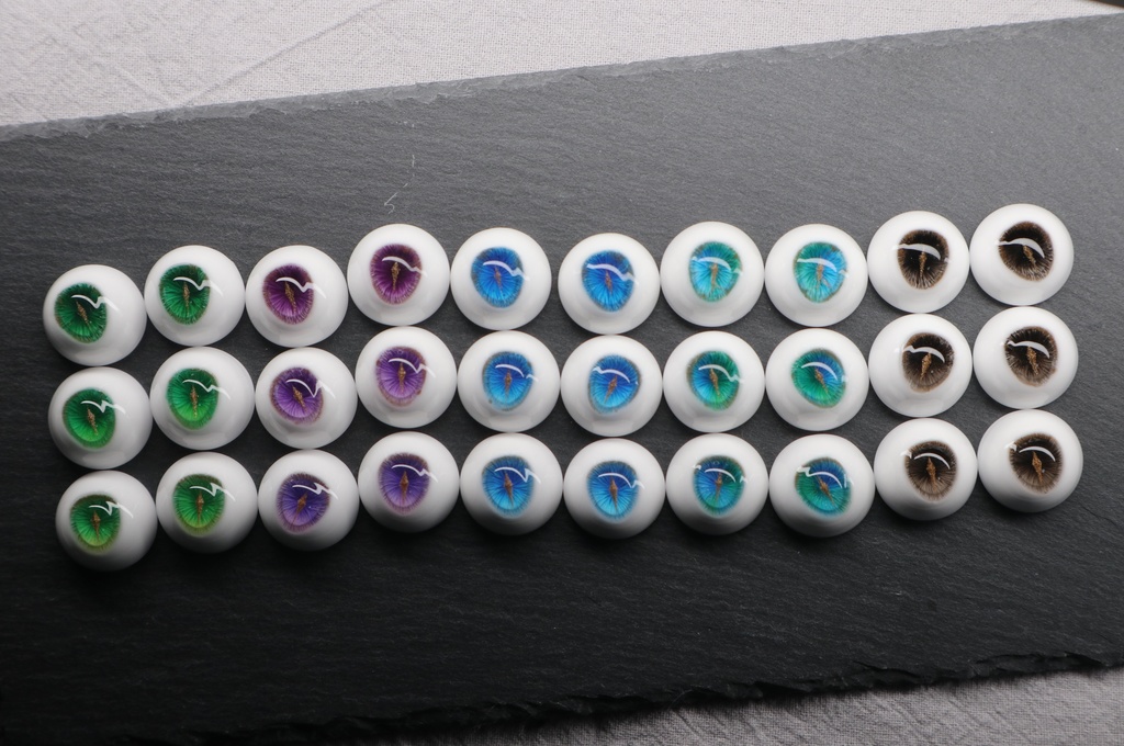 【YIYI】「宝石金瞳」ドールアイ 18mm在庫現物 レジンアイ BJD MDD