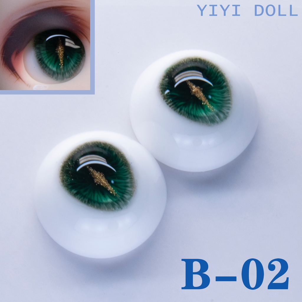 【再開予定：3.30】【YIYI】「金瞳宝石」「エメラルド」ドールアイ 14mm/16mm/18mm/20mmレジンアイ　BJD MDD