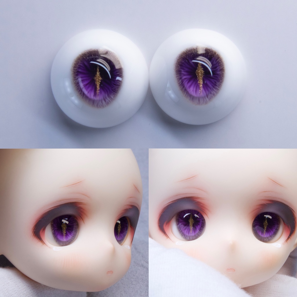 【YIYI】「金瞳宝石」「アメジスト」ドールアイ 14mm/16mm/18mm/20mmレジンアイ BJD MDD