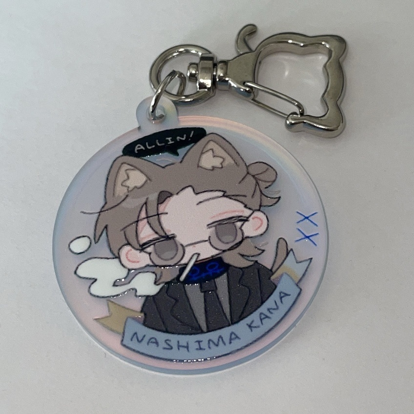 ねこなしまさんアクキー