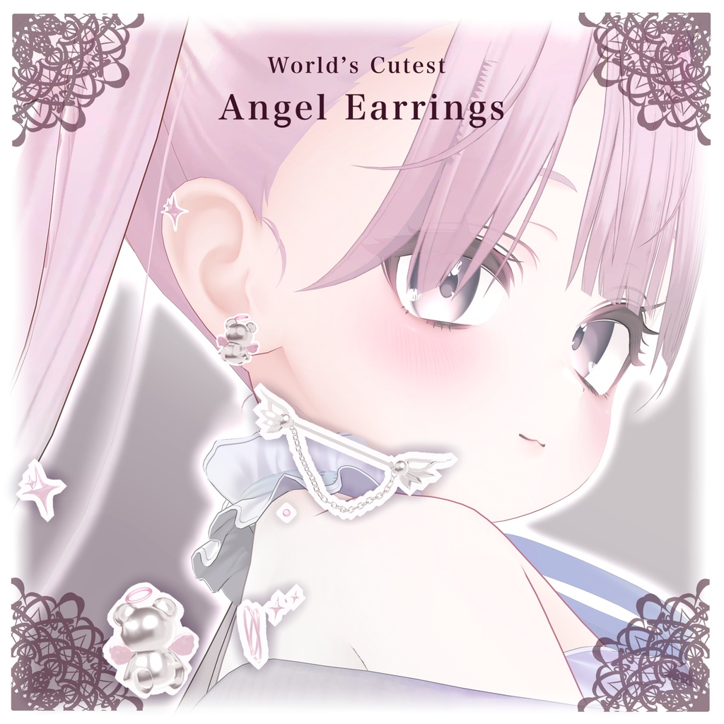 かわいい天使ピアス【9アバター】