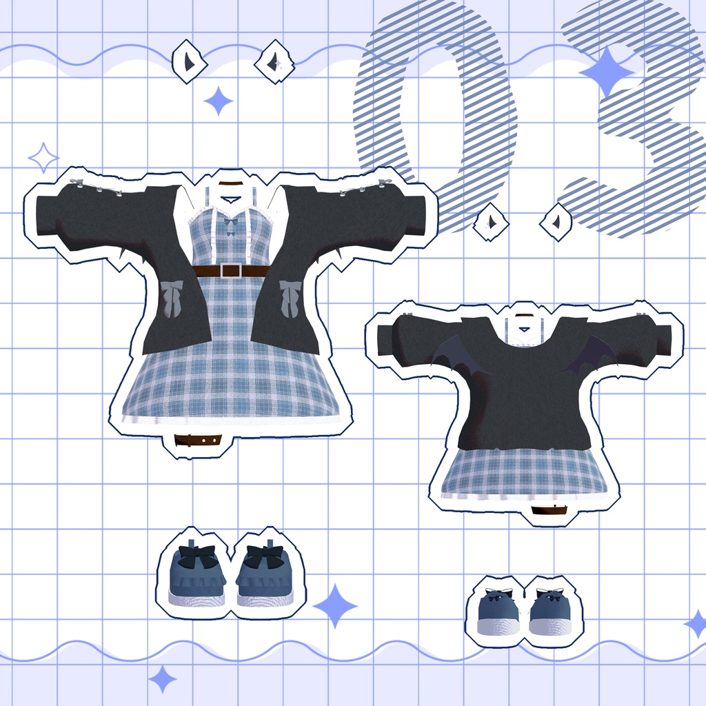 悪魔チェックワンピース