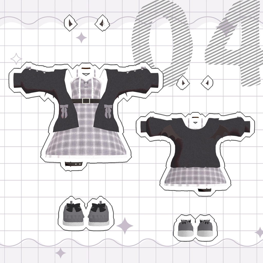 悪魔チェックワンピース