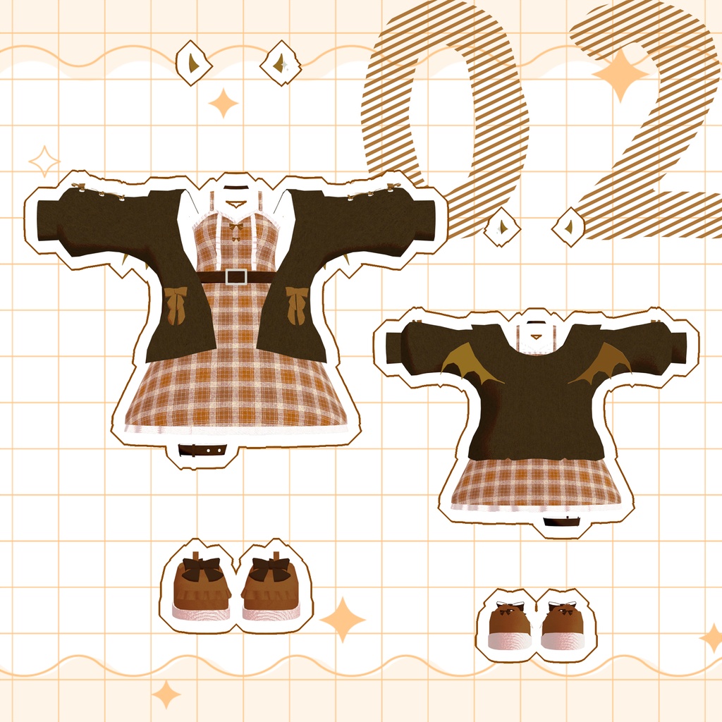 悪魔チェックワンピース