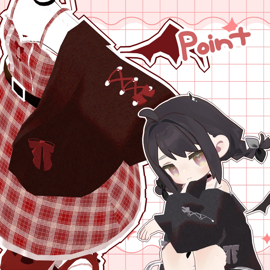 悪魔チェックワンピース