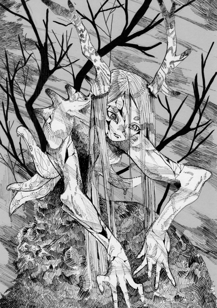 A4原画『ハカイノモリ』