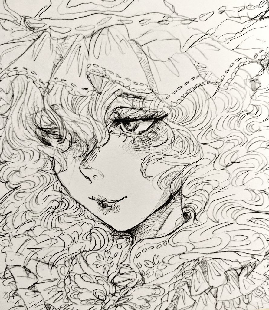 色紙原画・西行寺幽々子