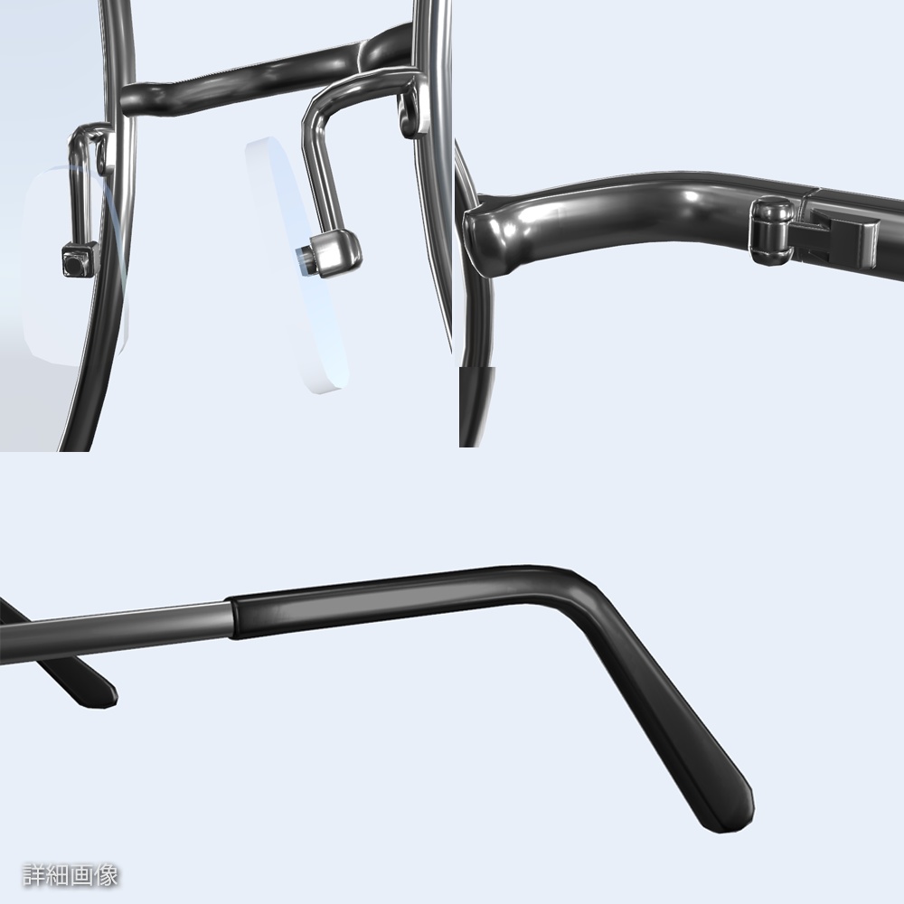 丸眼鏡_ノーマル(調整用シェイプキー付き)