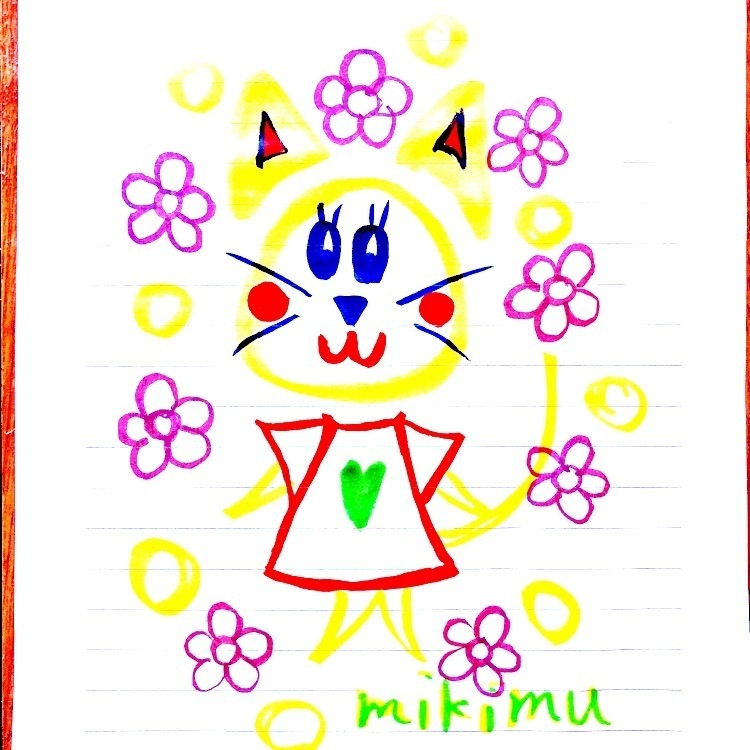 ネコちゃん☆パステル画☆マスキングテープ