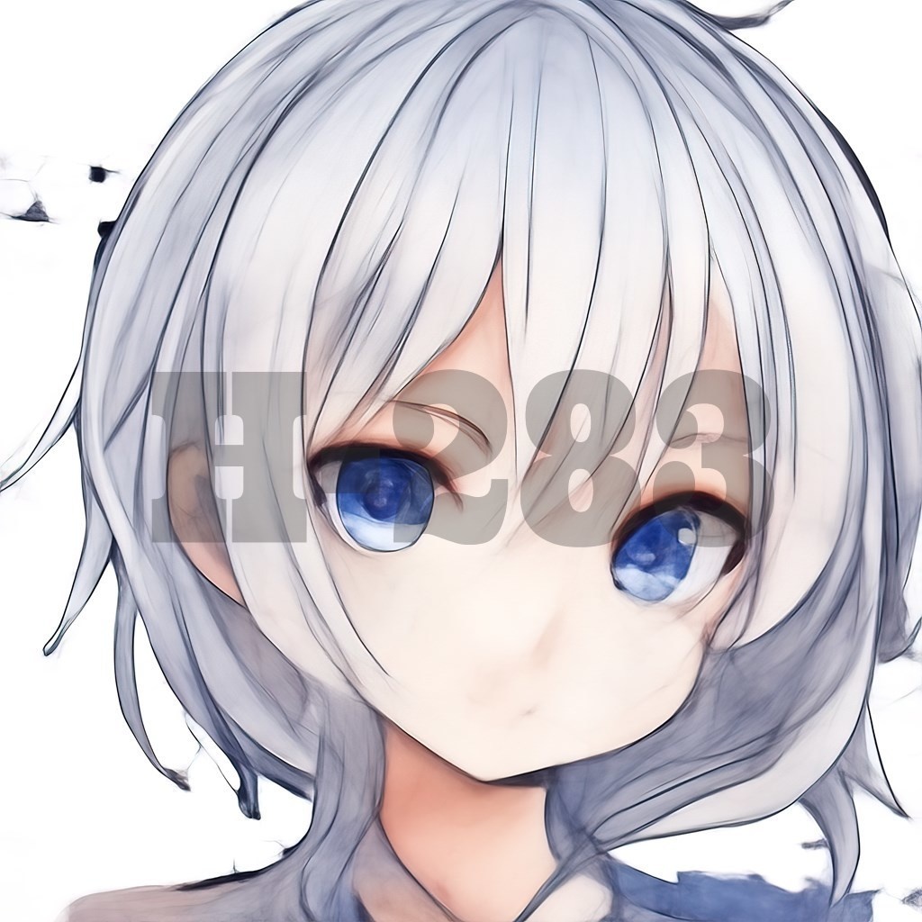 【商用利用可能】AIアニメガール『白』(下書き以外は透過済み5セット)