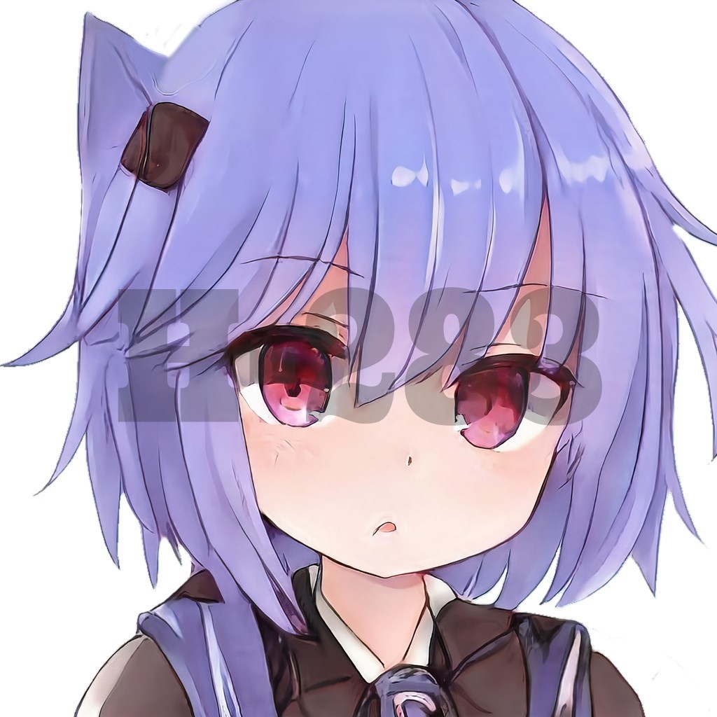 【商用利用可能】AIアニメガール『青』(下書き以外は透過済み5セット)