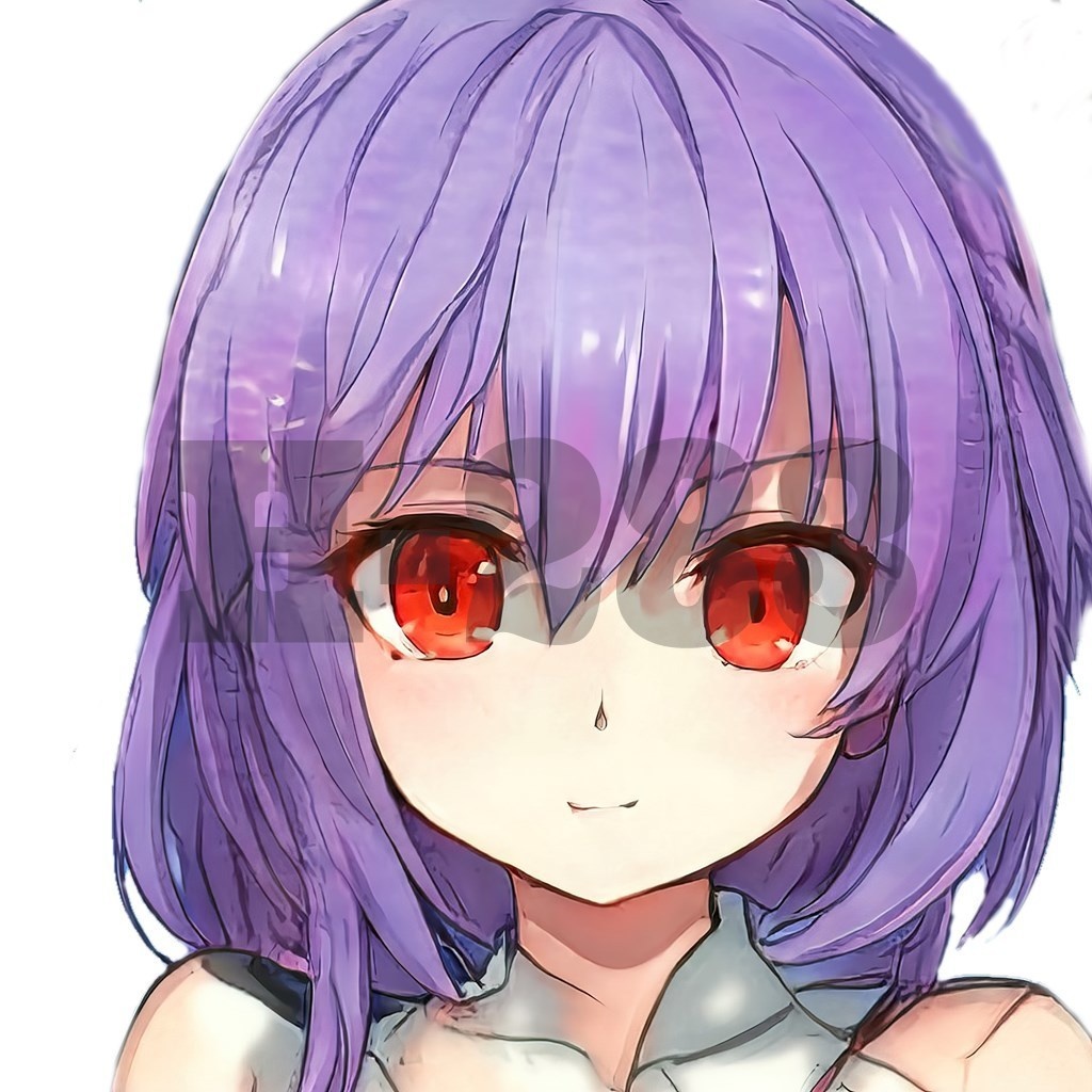 【商用利用可能】AIアニメガール『青』(下書き以外は透過済み5セット)