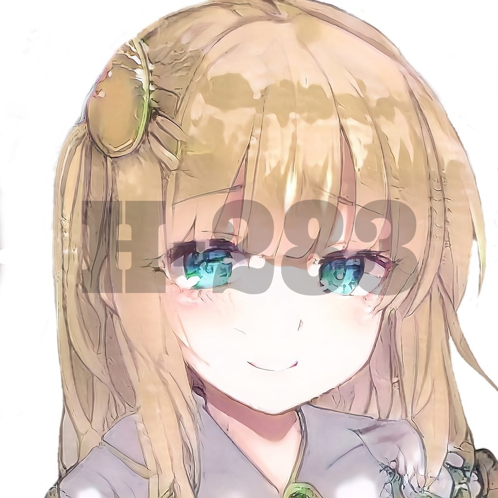 【商用利用可能】AIアニメガール『黄』(下書き以外は透過済み5セット)