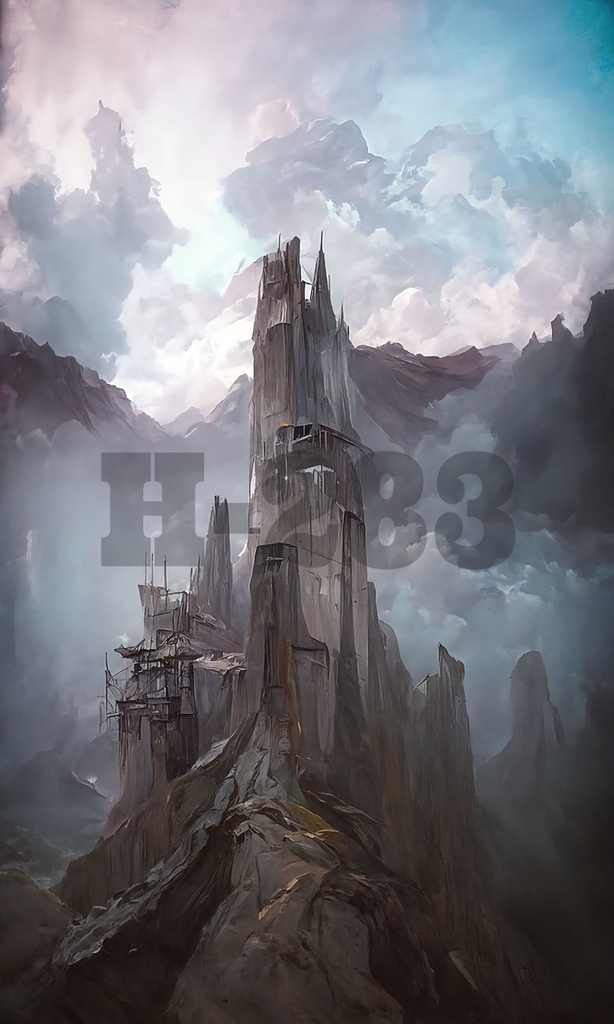 【商用利用可能】AIアートバックグラウンド『ファンタジー』vol.1(下書き封入済み4セット)