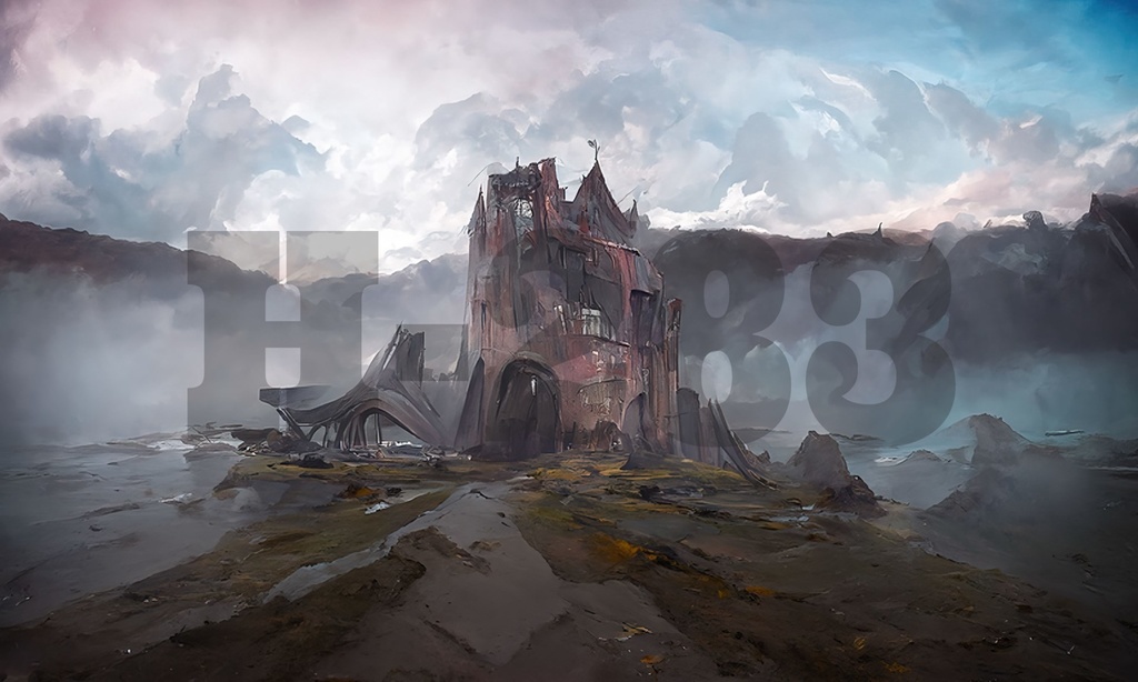 【商用利用可能】AIアートバックグラウンド『ファンタジー』vol.1(下書き封入済み4セット)