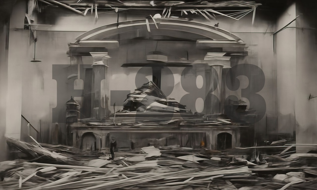 AIアートバックグラウンド『廃墟』vol.1