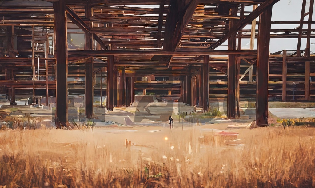 AIアートバックグラウンド『廃墟』vol.2