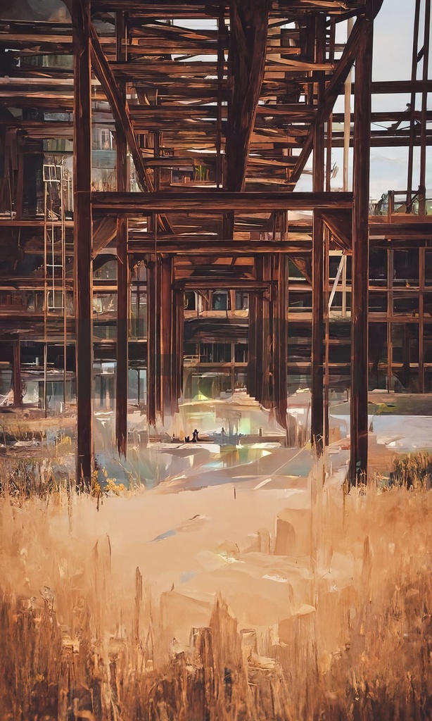 AIアートバックグラウンド『廃墟』vol.2