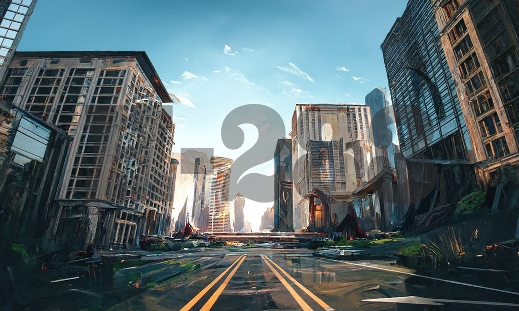 AIアートバックグラウンド『シティ』vol.1