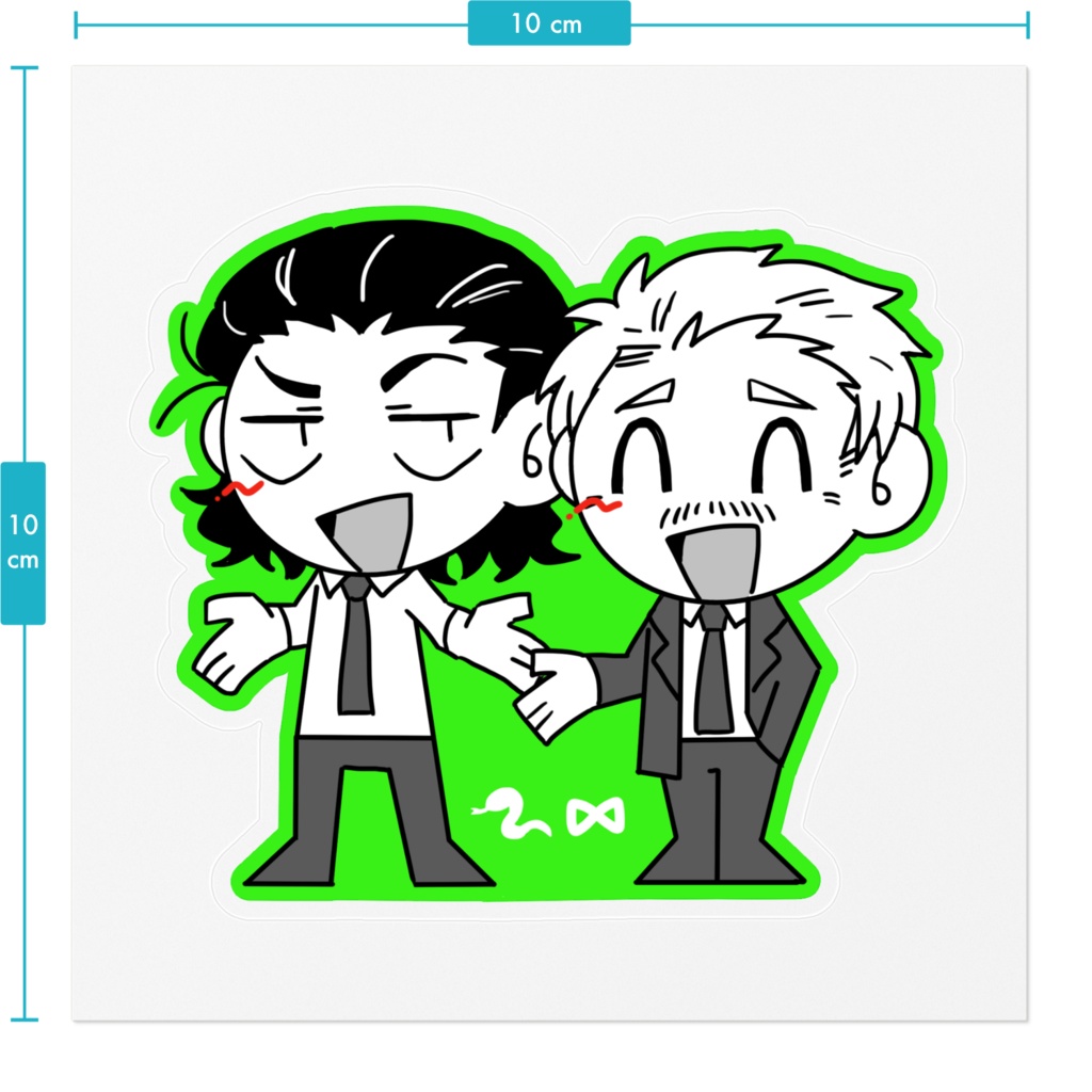 ロキメビステッカー(モノクロ)