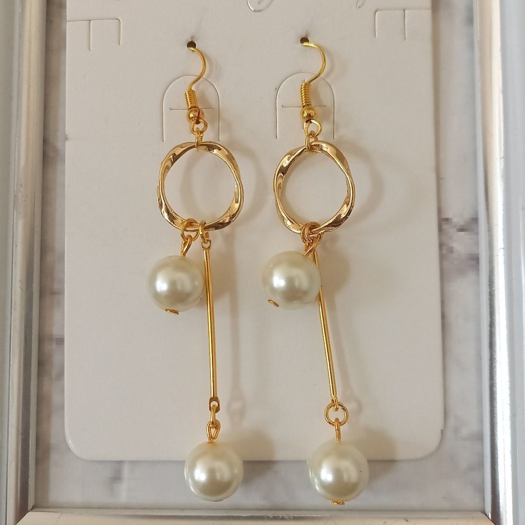 ガラスパールピアス