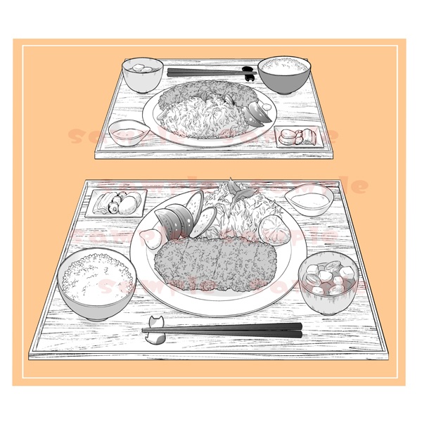 とんかつ定食二人前セット