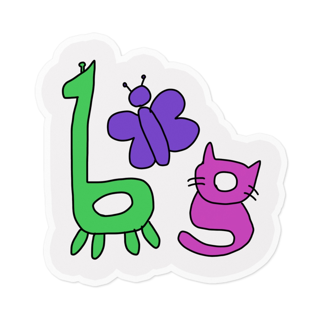 bigBab'sきりんさんロゴスッテカー