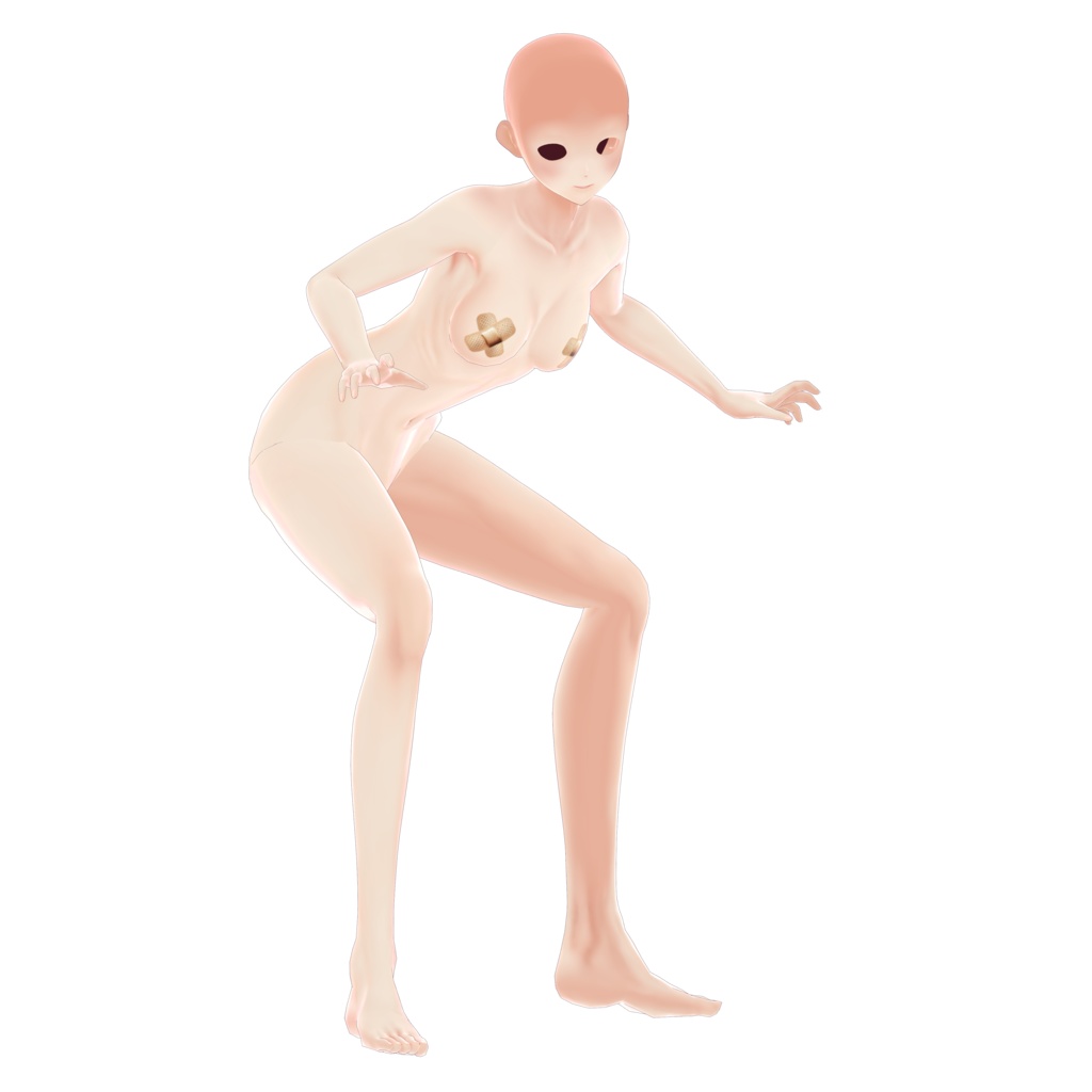 【Vroid用肌テクスチャ】スレンダー女子