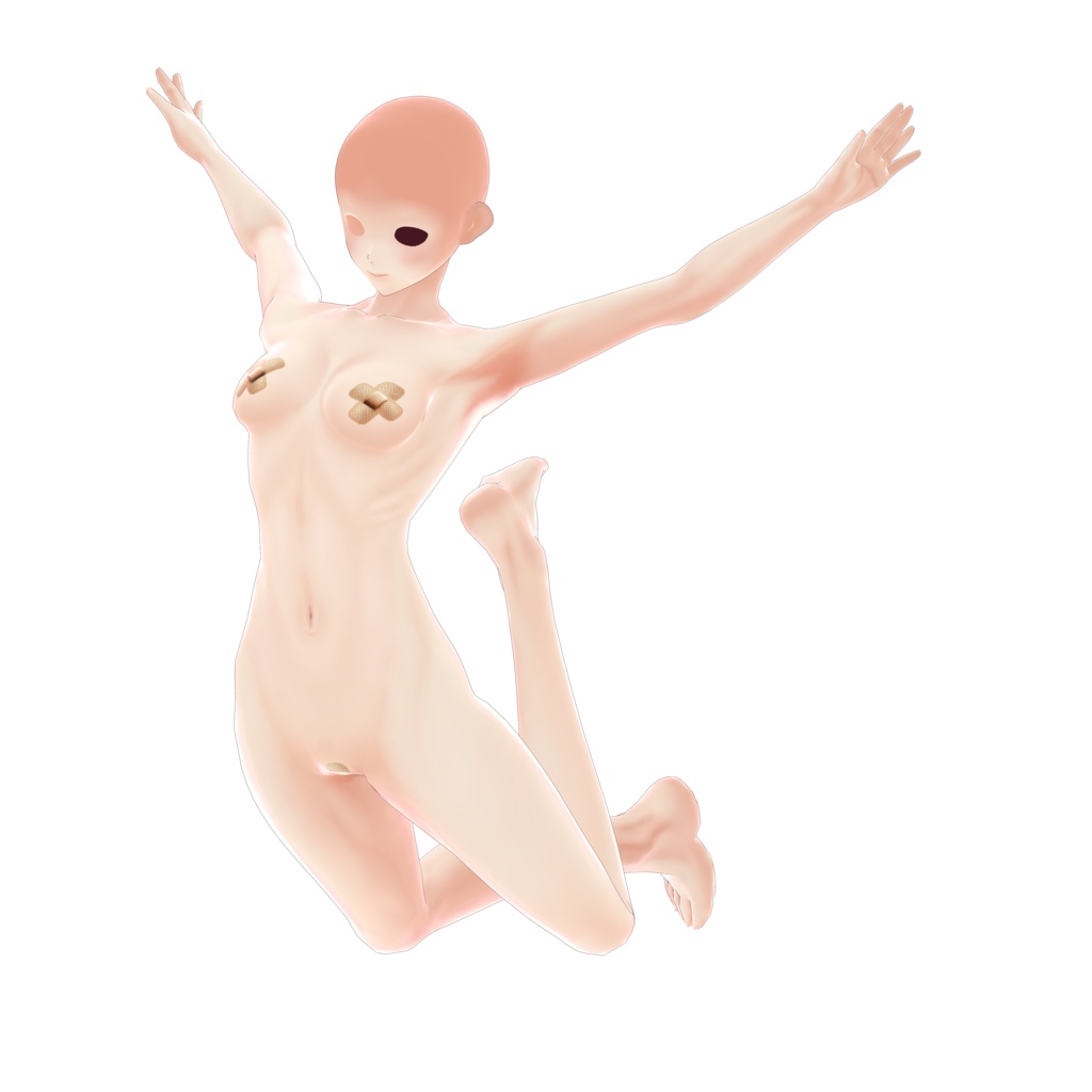 【Vroid用肌テクスチャ】スレンダー女子
