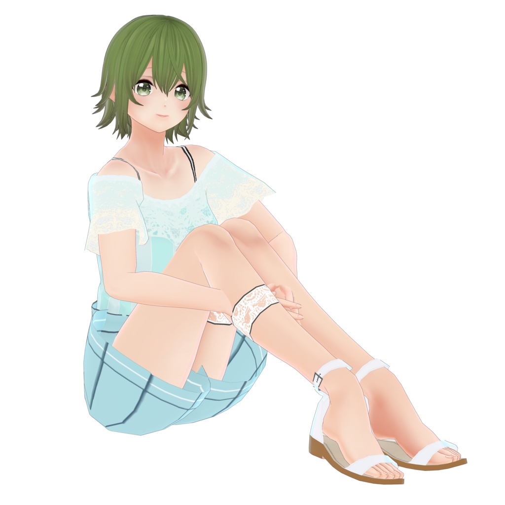 VRoid衣装_水色な夏服