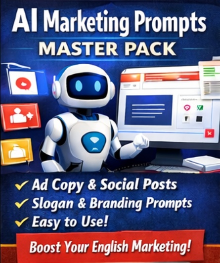 AIマーケティングプロンプトパック 日本版 – ChatGPT/Grokで即戦力の英語コピー生成！