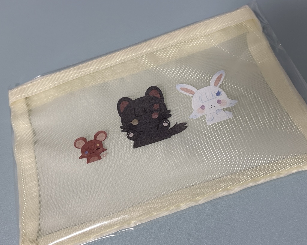 ケモさんばか　メッシュポーチ