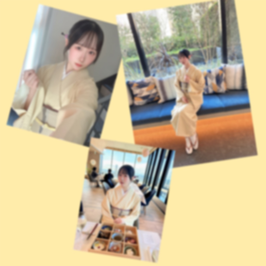 こねぎの休日ブロマイド3枚セット（着物）