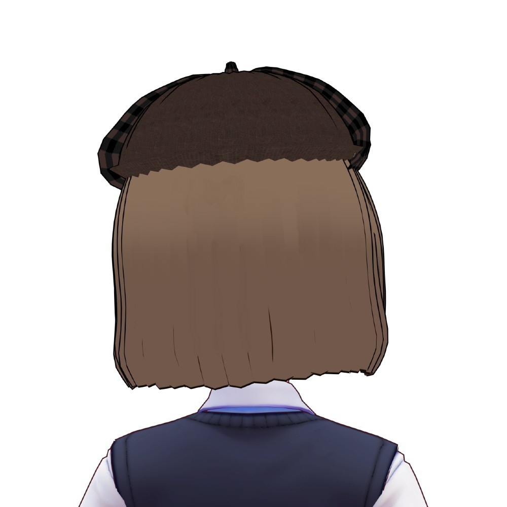 Vroid 探偵帽子 ヘアープリセット Rizz Booth