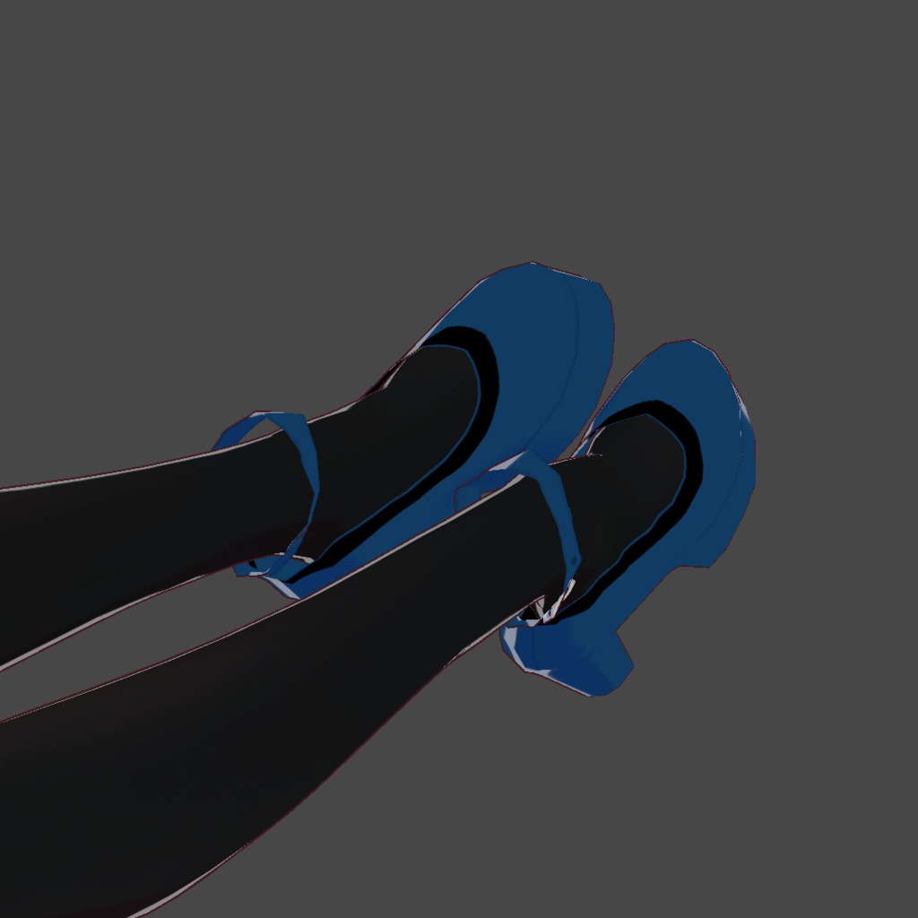 [VRoid] Chathams Blue High Heels - yudi080898 Shop - BOOTH