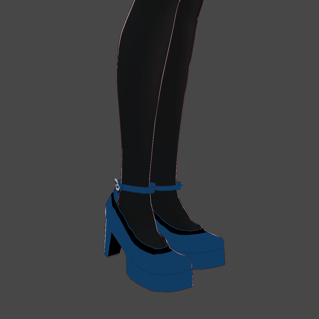 [VRoid] Chathams Blue High Heels - yudi080898 Shop - BOOTH
