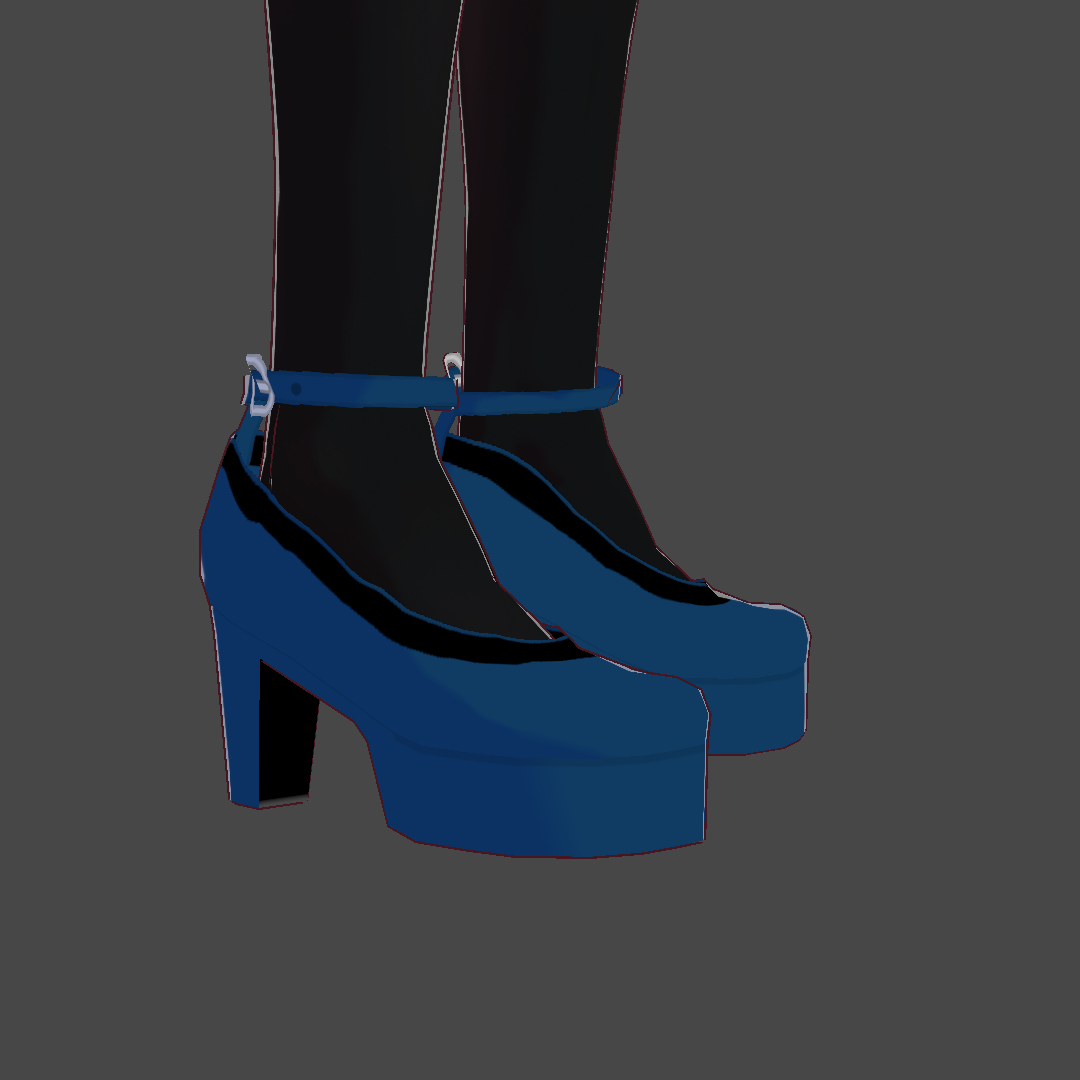 [VRoid] Chathams Blue High Heels - yudi080898 Shop - BOOTH