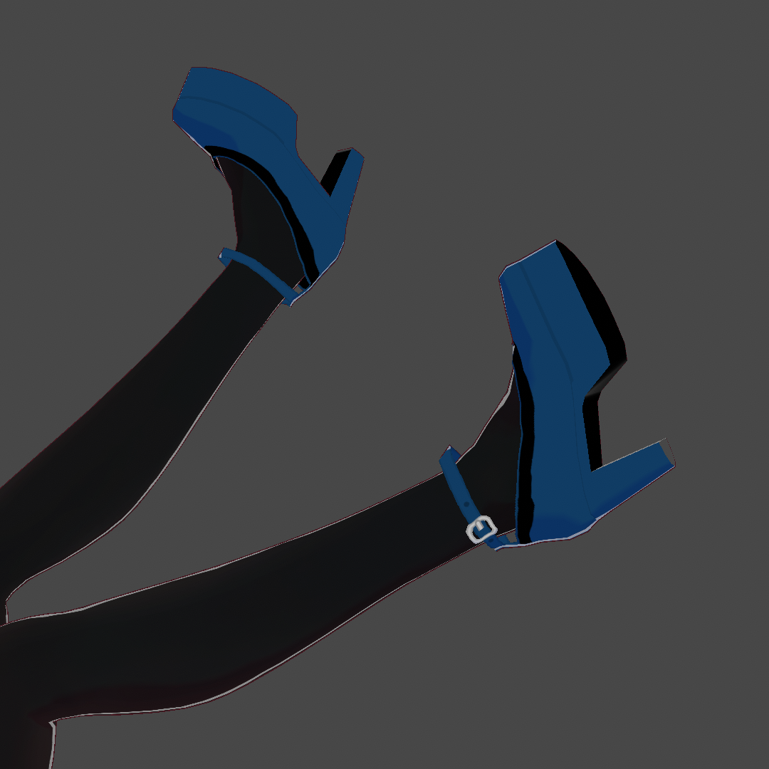 [VRoid] Chathams Blue High Heels - yudi080898 Shop - BOOTH
