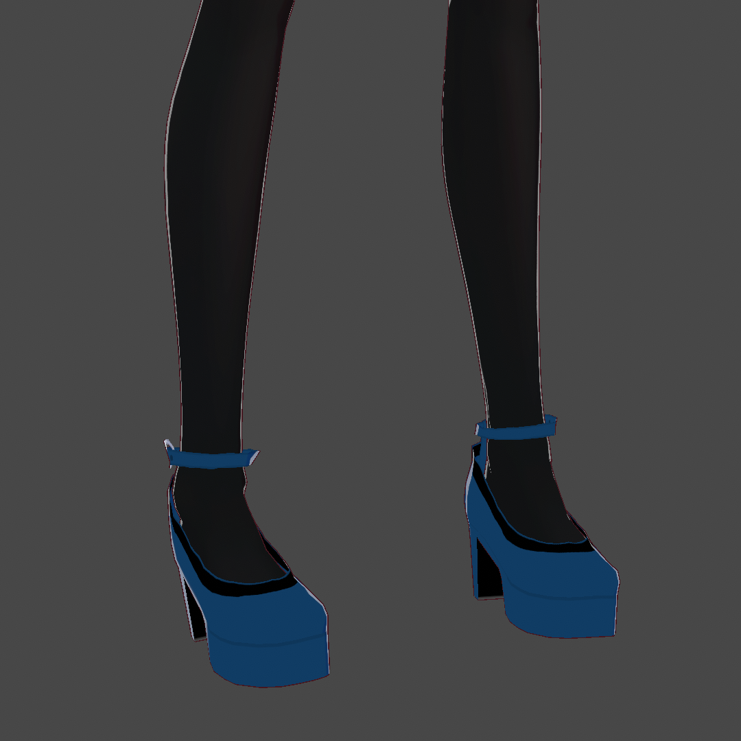 [VRoid] Chathams Blue High Heels - yudi080898 Shop - BOOTH