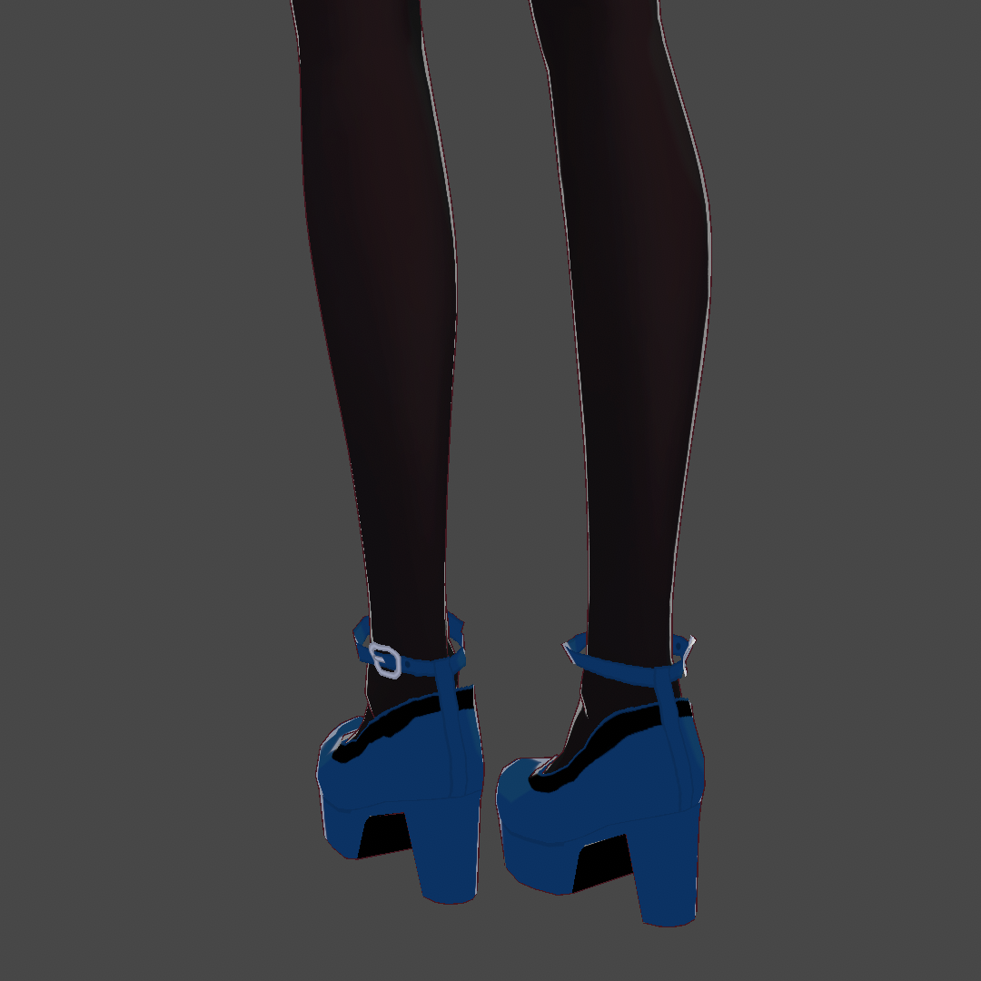 [VRoid] Chathams Blue High Heels - yudi080898 Shop - BOOTH