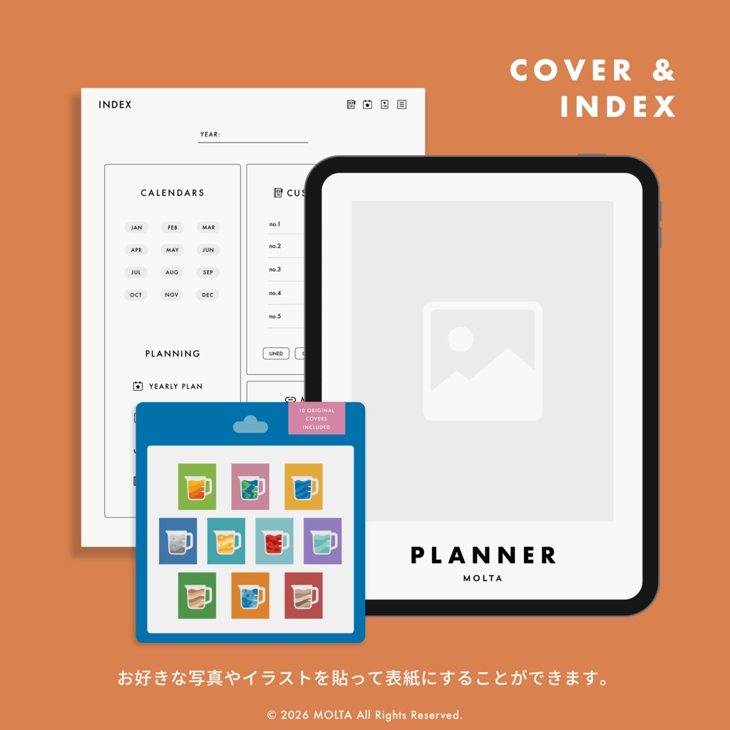 【デジタル手帳・デジタルプランナー】WEEKLY EDITION 03|GoodNotes・iPad対応|日付なし|MOLTA PLANNER
