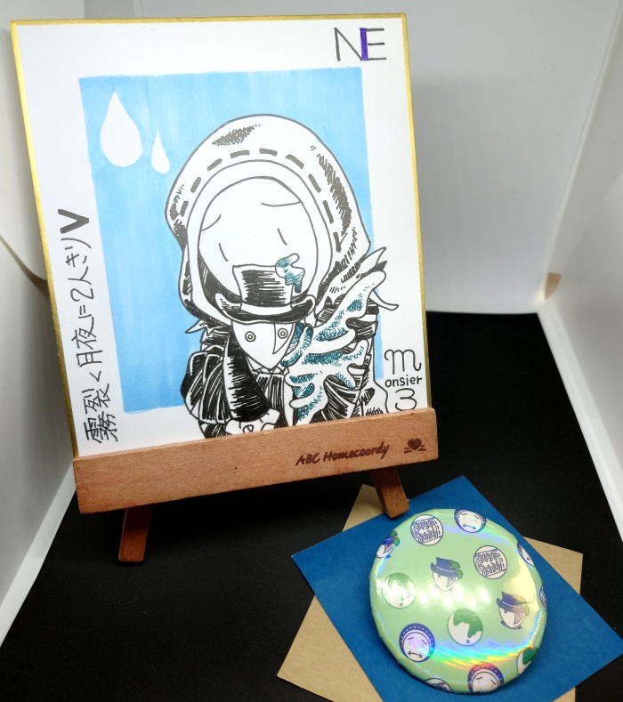 緑青ミニ色紙＆缶バッチセット