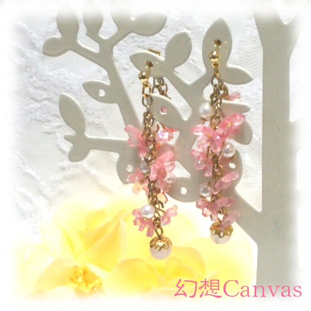 しだれ桜ピアス