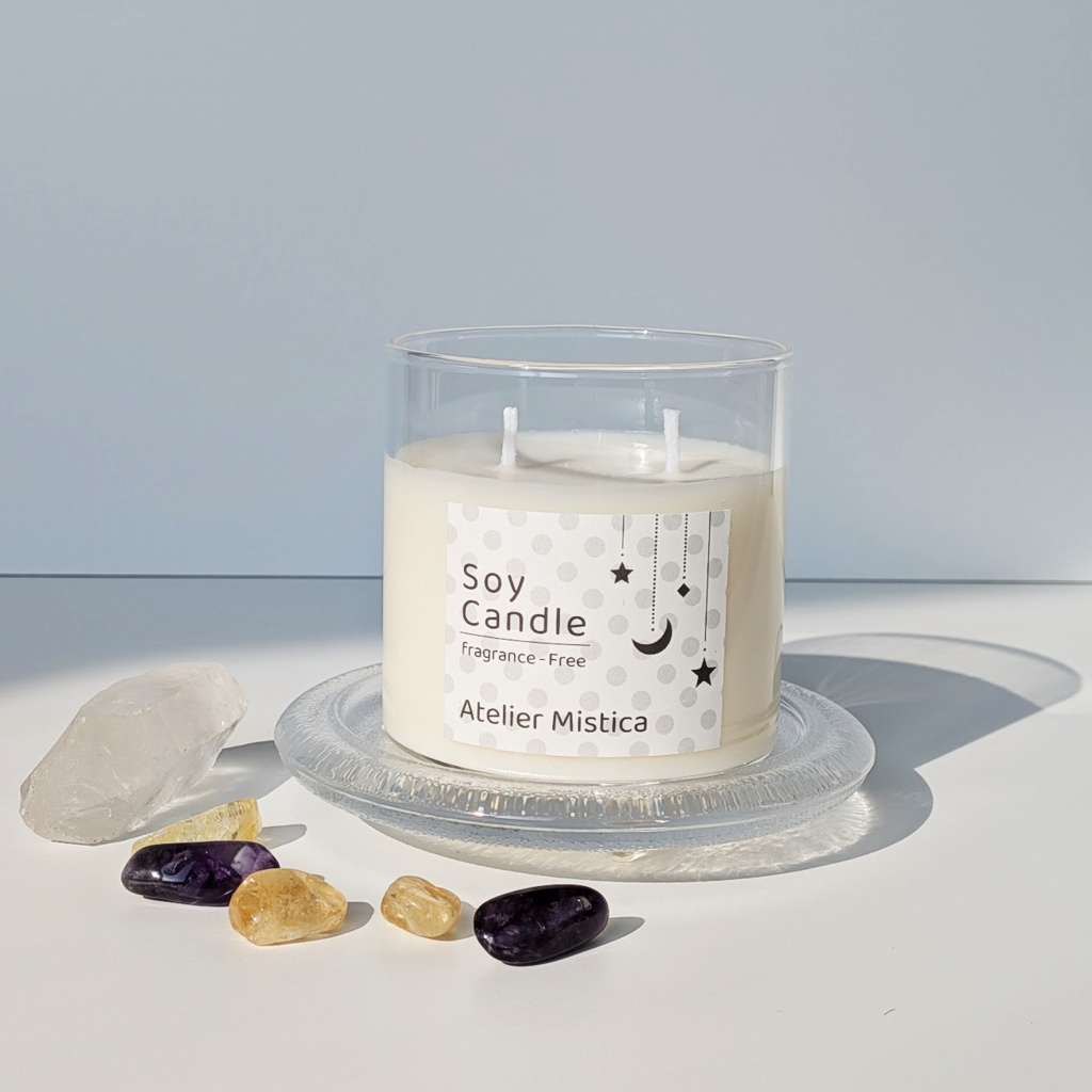 Atelier Mistica – Soy Candle  Fragrance Free / 穏やかな時間を照らす灯り/ギフトにもおすすめ【手作りソイキャンドル】