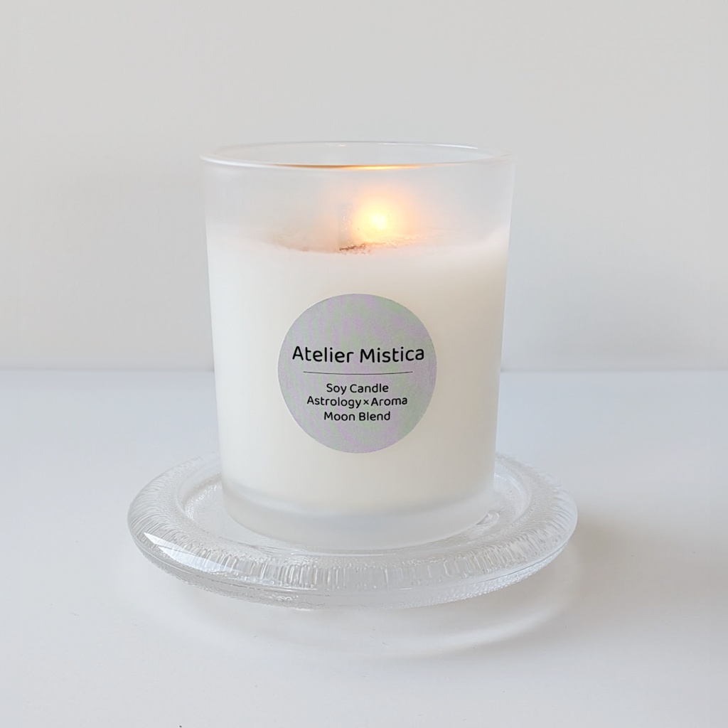 Atelier Mistica Soy Candle Astrology × Aroma ( Moon Blend)/内省のための灯り/ギフトにもおすすめ/手作りソイキャンドル