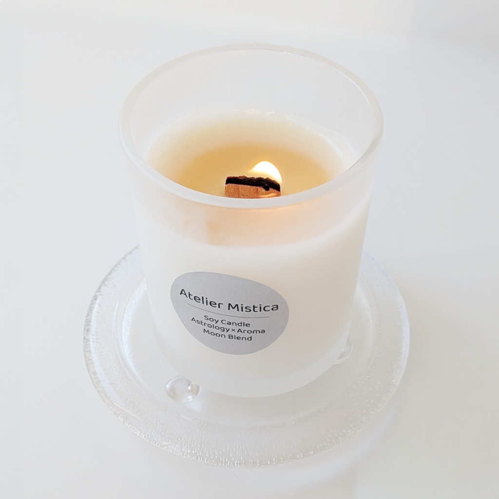 Atelier Mistica Soy Candle Astrology × Aroma ( Moon Blend)/内省のための灯り/ギフトにもおすすめ/手作りソイキャンドル