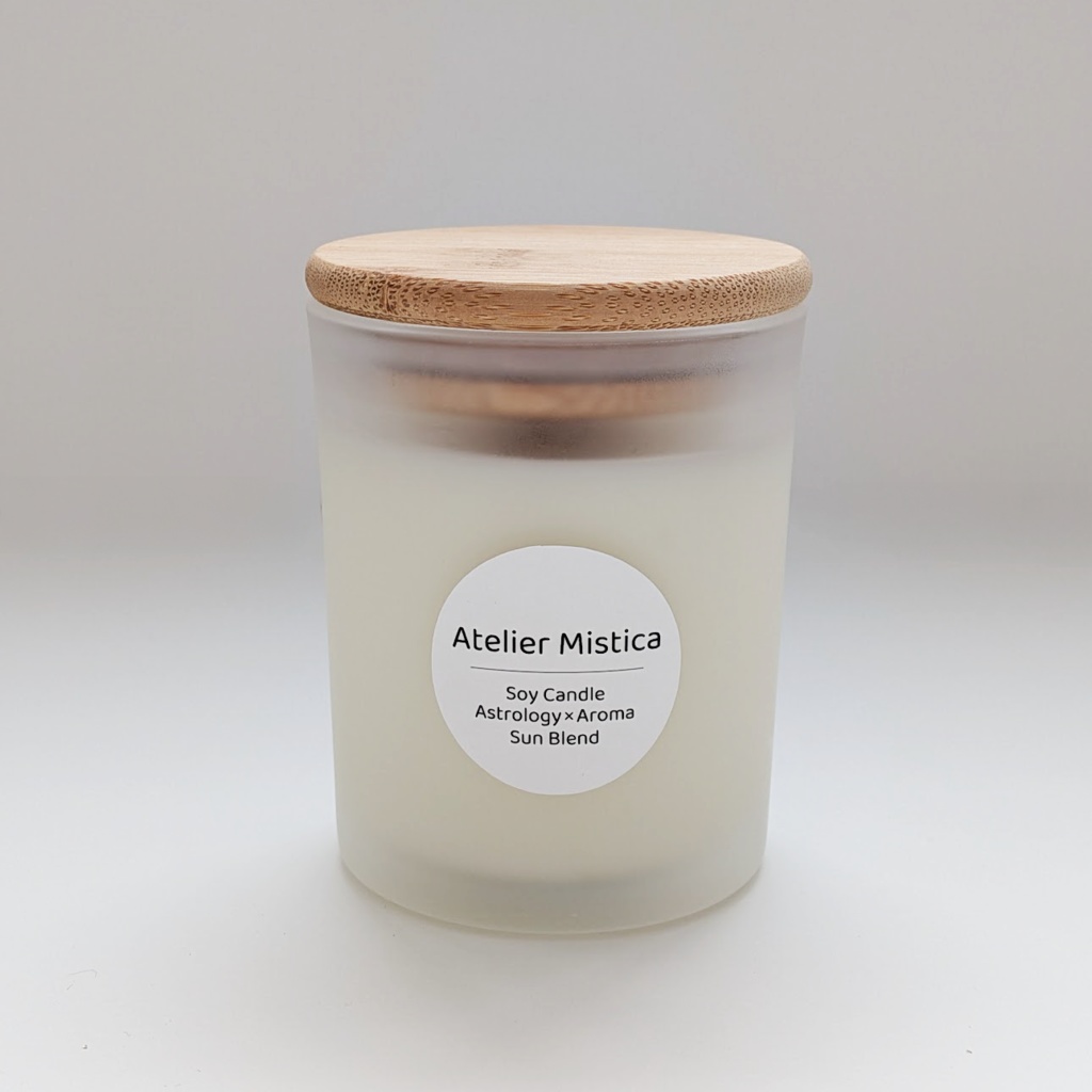 【星の香りセット】Atelier Mistica Soy Candle Astrology × Aroma (Sun & Moon Set)/内省のための灯り/ギフトにもおすすめ/手作りソイキャンドル