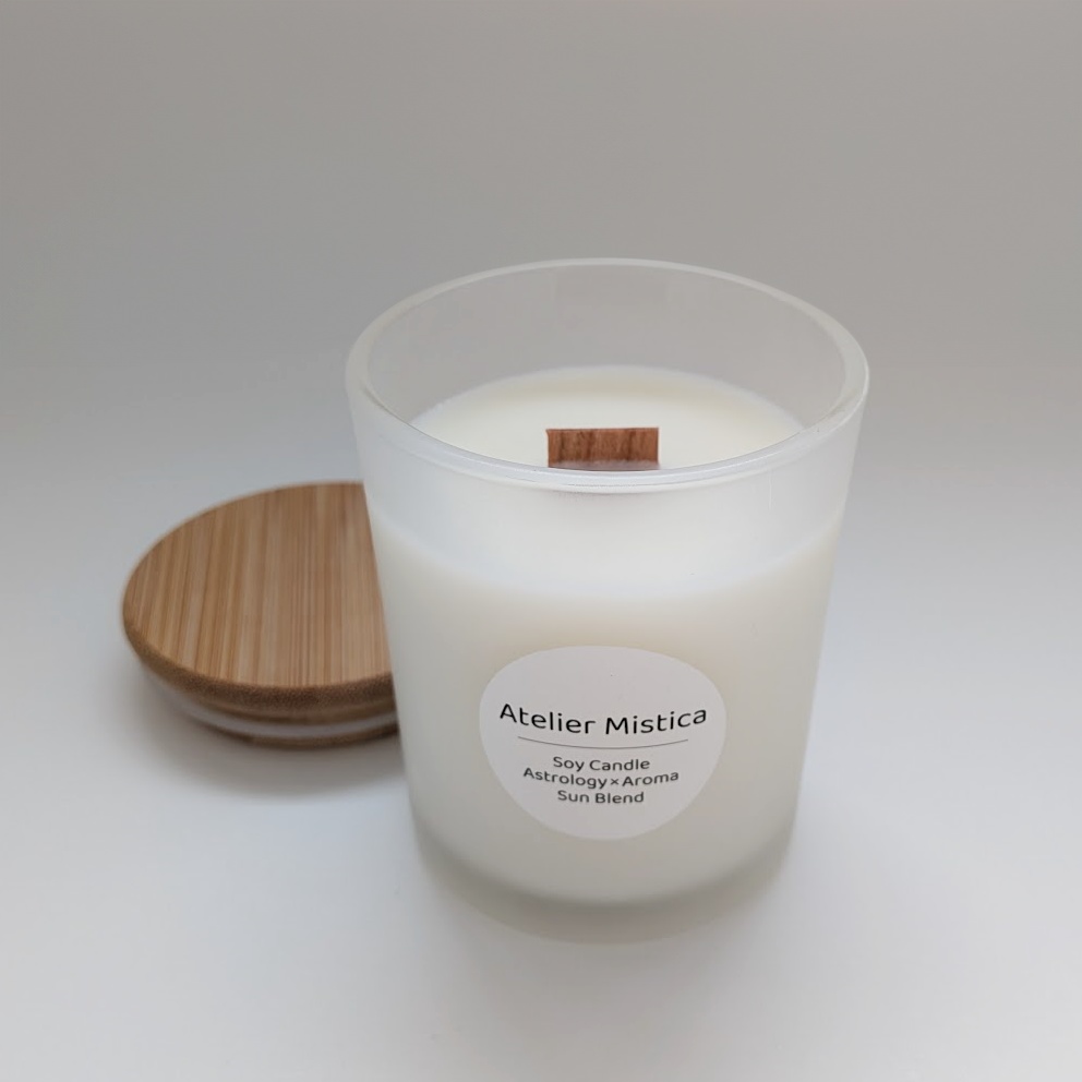 【星の香りセット】Atelier Mistica Soy Candle Astrology × Aroma (Sun & Moon Set)/内省のための灯り/ギフトにもおすすめ/手作りソイキャンドル