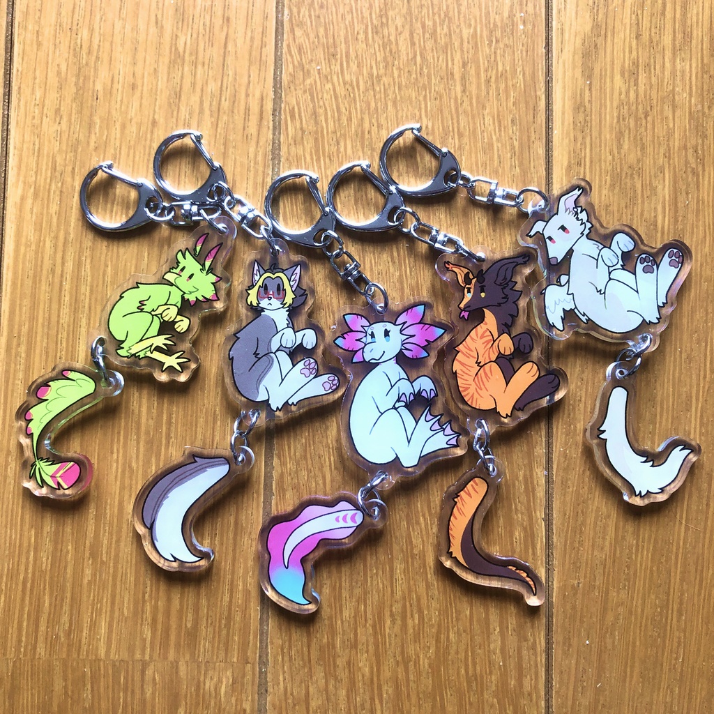しっぽゆらゆらアクキー / Tail Wagging Charm